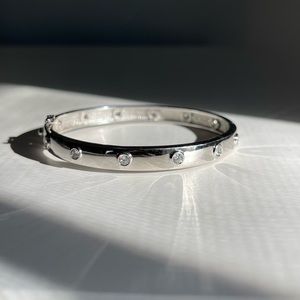 Sterling Silver and Diamonique bangle